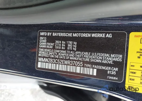 2014 Mini Countryman Cooper z USA, uszkodzony, nr VIN WMWZB3C52EWR37055